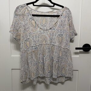 Women's Paisley Print Top